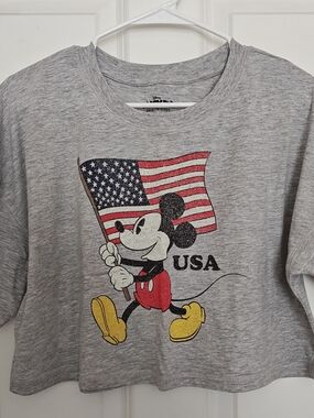 NWT Mickey USA Flag Tee